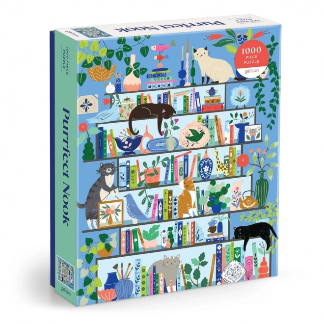 Galison Puzzel Kattenbibliotheek 1000 stukjes