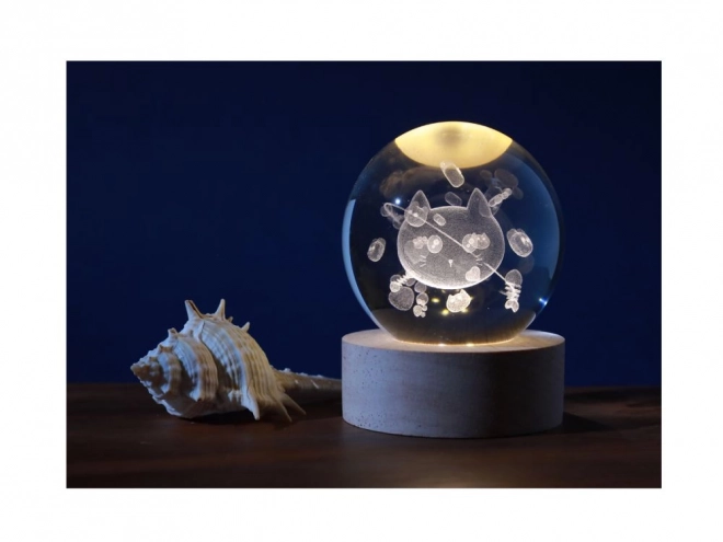 Kristallen lamp kat 6 cm