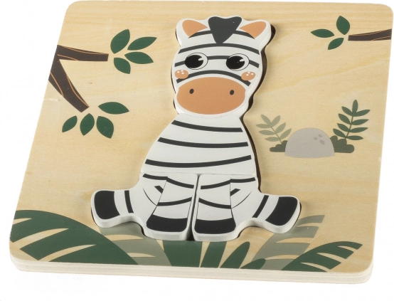 Houten puzzel klein, Zebra