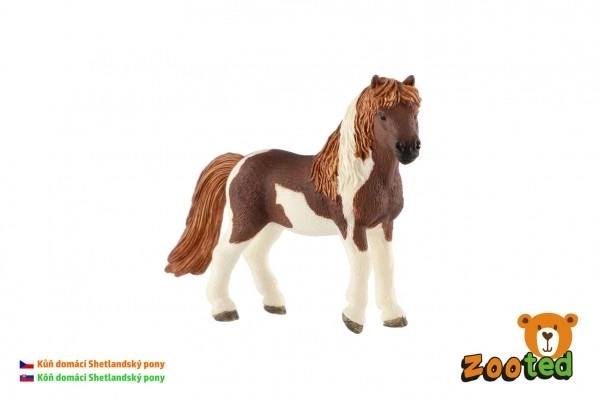 Shetland pony speelgoed van kunststof 12cm in zak
