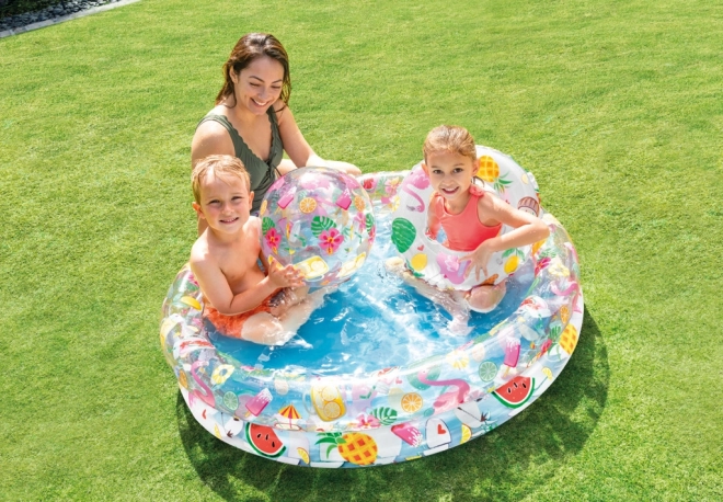 Zwembadset fruit en flamingo