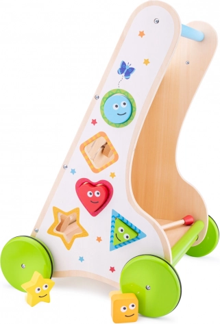 Multifunctionele houten loopwagen voor kinderen