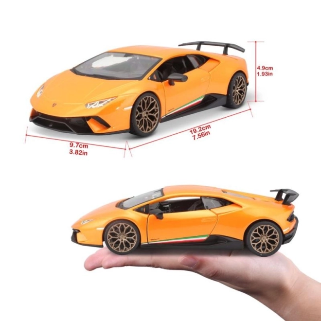 Lamborghini Huracan Performante oranje model 1:24