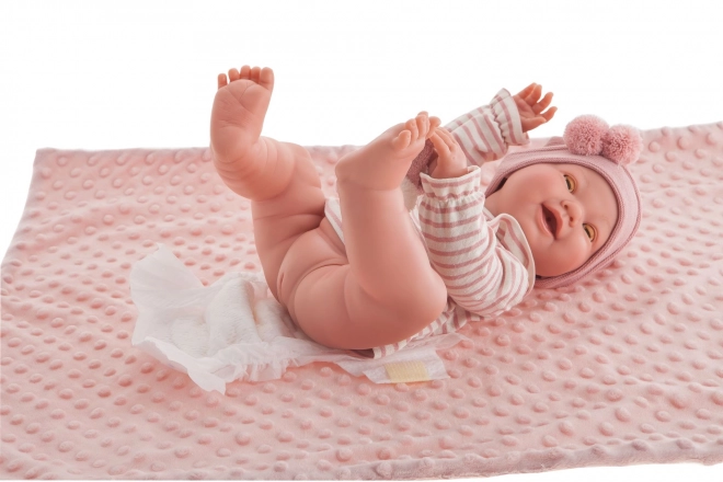 Antonio Juan 50160 Mia Knipperend en Plassend Realistisch Baby met Volledig Vinyl Lichaam - 42 cm
