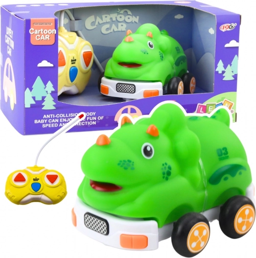 Kinder autootje Dino met spiegelbesturing