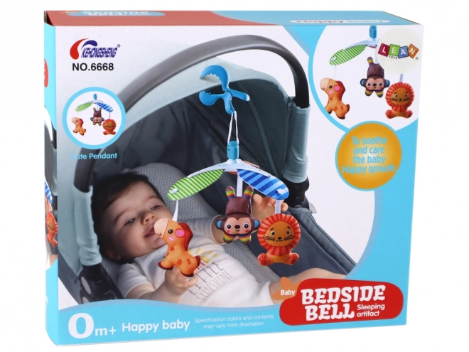 Klassieke baby mobiel voor in het bedje Dieren op clip