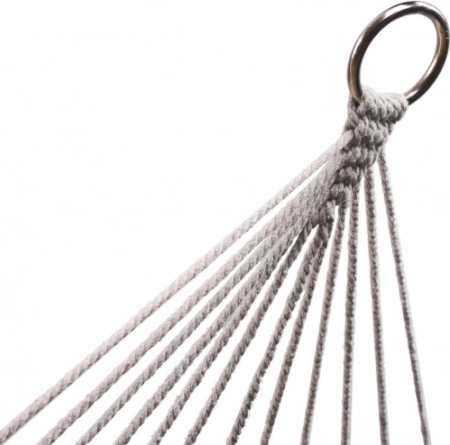 Tuin hangmat Boho met franjes grijs 200 cm