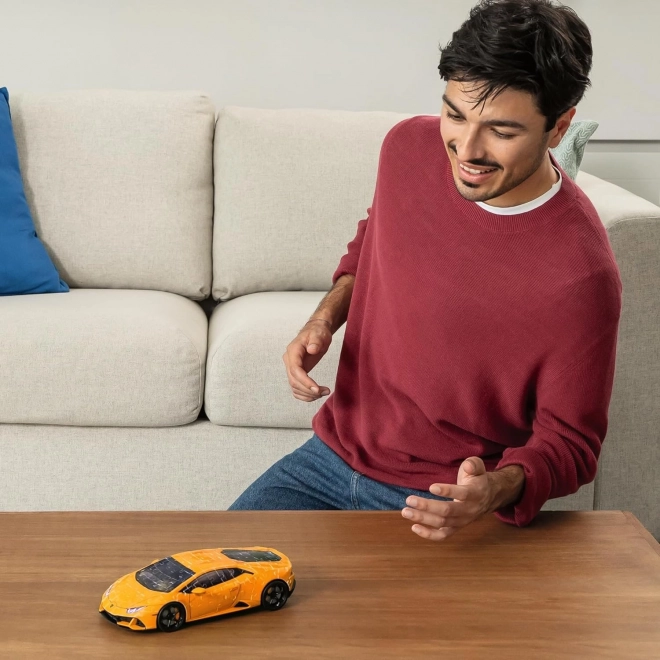 Puzzel 108 stukjes 3D Voertuigen Lamborghini Huracan Evo Arancio