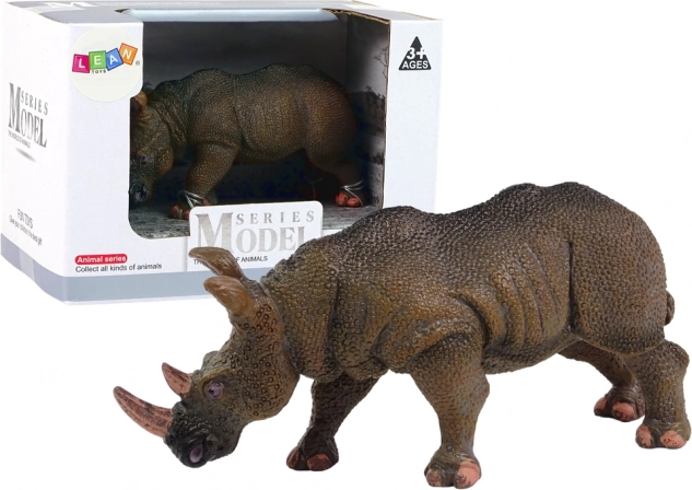 Grote verzamelfigurine Neushoorn uit de serie Dieren van de Wereld