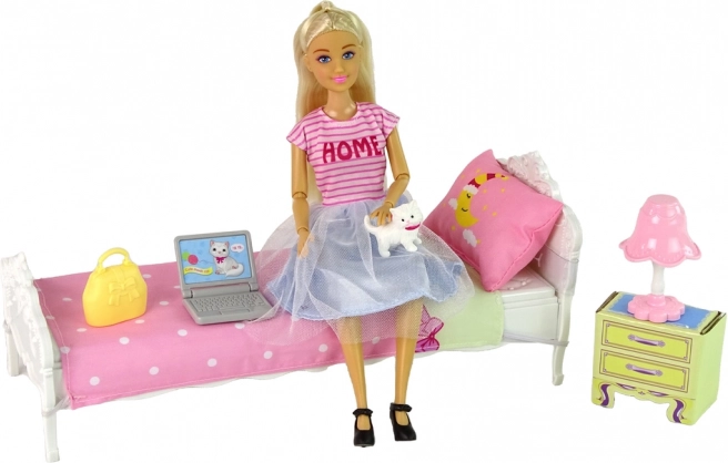 Complete slaapkamer voor een pop