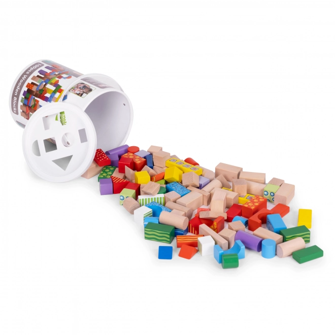 Houten bouwpakketten voor kinderen met sorteervoorraad ECOTOYS