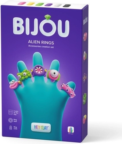 Modelleerset HEY CLAY Bijou Alien Rings – buitenaardse ringen