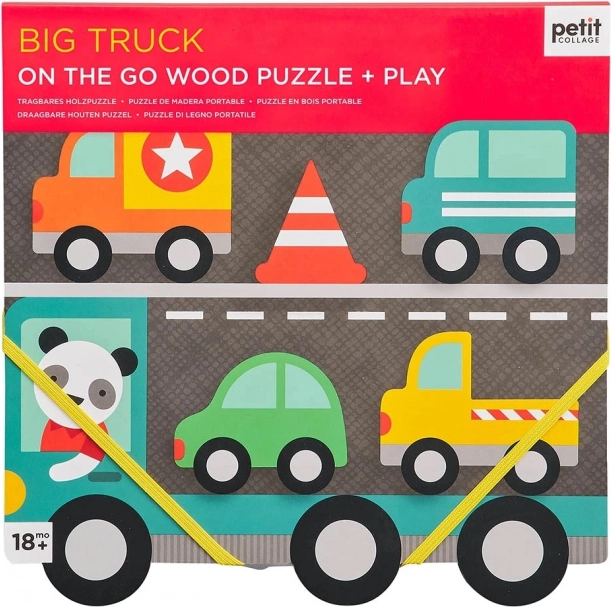 Petit Collage Robuuste Houten Puzzel Grote Vrachtwagen