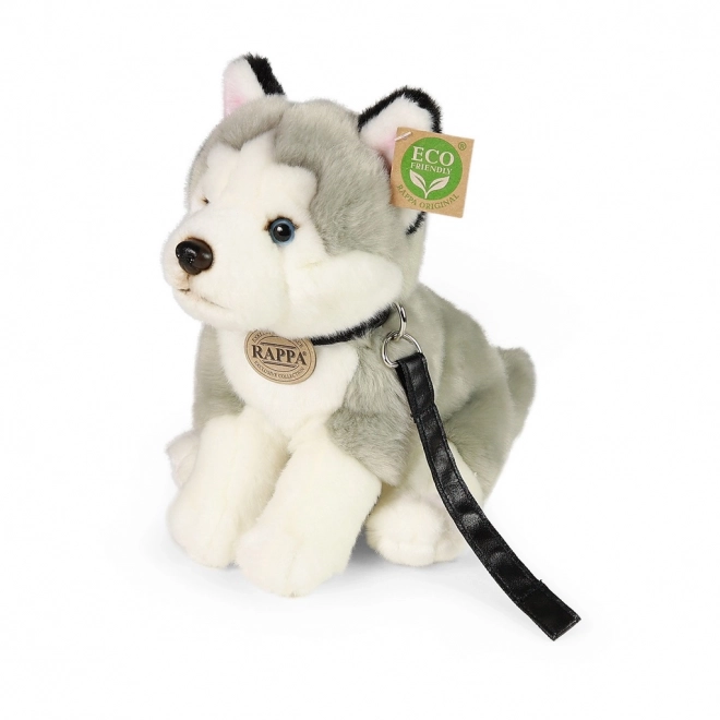 Pluche Husky hond met riem 28 cm van Rappa