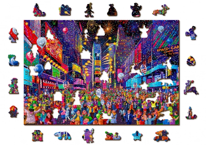 Houten Stad Houten Puzzel Nieuwjaar 2-in-1, 505 stukjes EKO