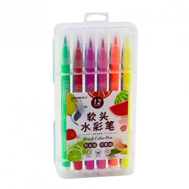 Aquarel stiften in organizer 12 kleuren