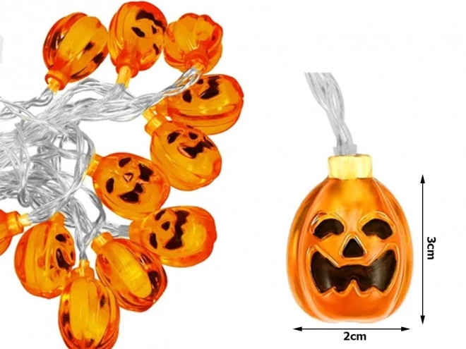 Hangende LED pompoen guirlande voor Halloween