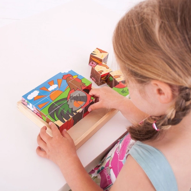 Bigjigs Toys Afbeeldingsblokken boerderij