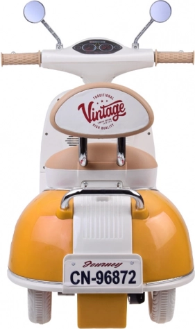 Klassieke elektrische kinderscooter oranje – Groen