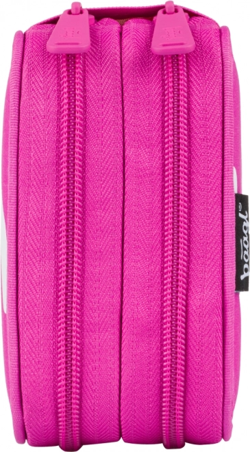 BAAGL School etui tweelaags Logo roze
