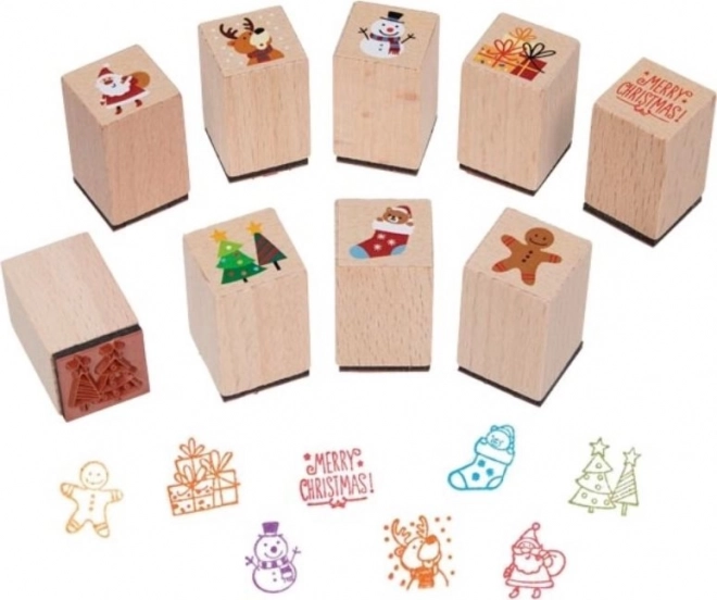 GOKI houten stempel met kerstmotief (mix)
