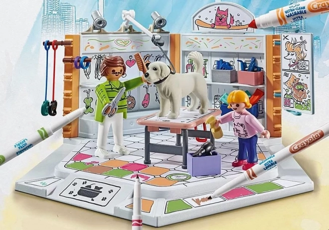Playmobil Honden Salon met Crayola kleuren