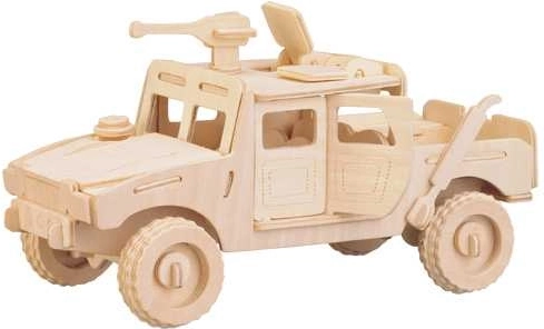Woodcraft houten 3D-puzzel gevechtsvoertuig