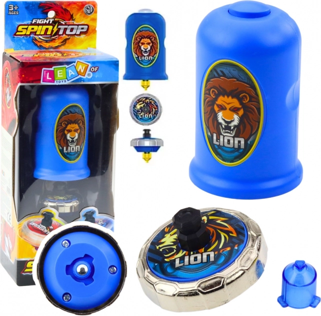 Set met lanceerder en vliegende schotel Blauwe Leeuw