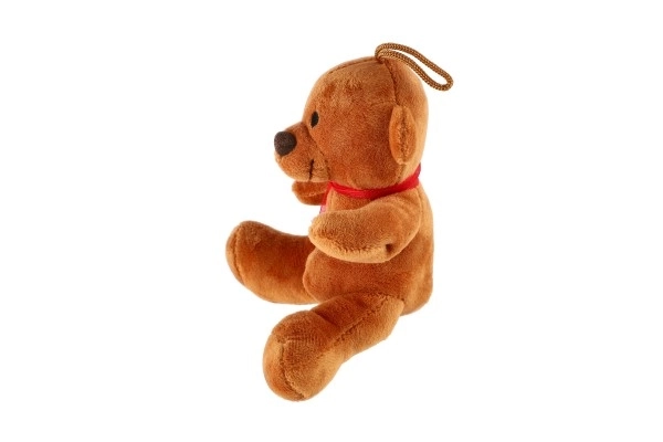Pluche teddybeer met strik en hart 12 cm