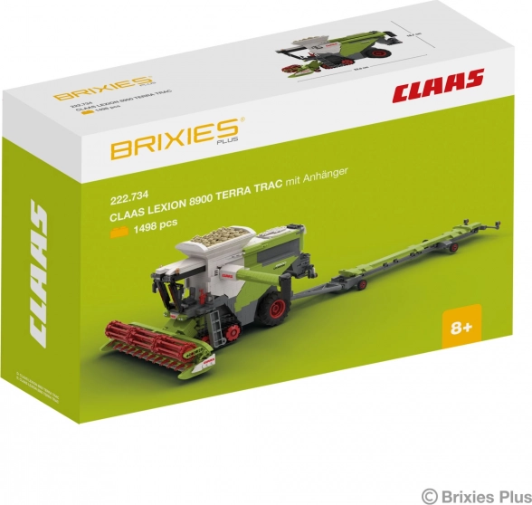 Bouwpakket Brixies Plus Claas Lexion 8900 Terra Trac met aanhanger