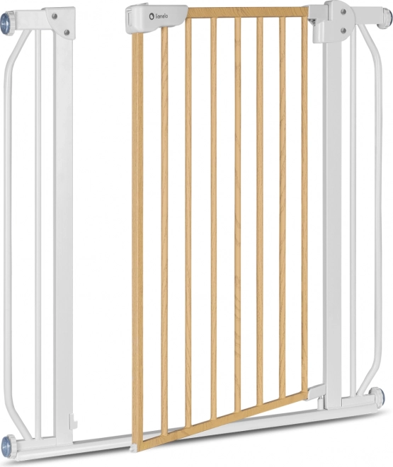 Veiligheidshek Lionelo Truus Slim – wit en natuurlijk hout