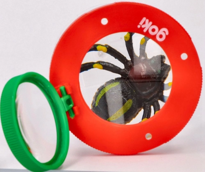 Doos voor insecten met een vergrootglas