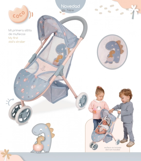 DeCuevas 90280 Sportieve driewielige poppenwagen COCO 2024 - 55 cm