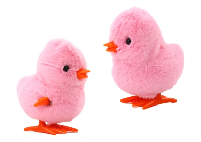 Schroevige pluchen speelgoed Springende Kip Ornament Roze