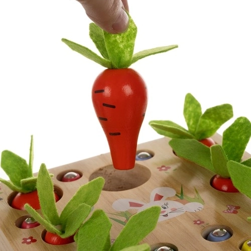Houten Montessori spel 2-in-1 - Worteltuin voor kinderen