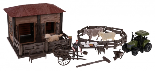 Boerderij met tractor + accessoires