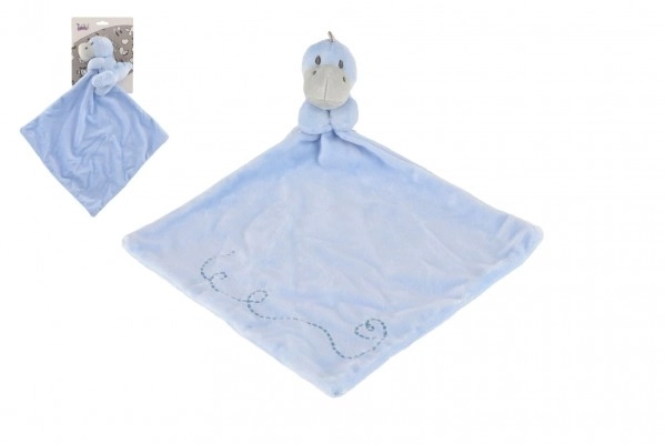 Dinosaurus pluchen knuffeldoek blauw