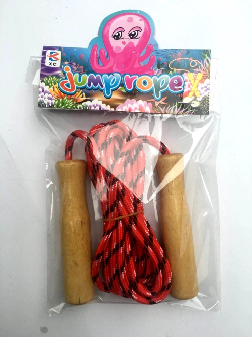 Springtouw met houten handgreep
