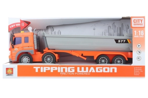 Vrachtwagen kipper op batterijen