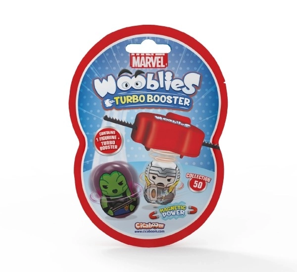 Wooblies magnetische figuurtjes met turbo launcher - 4 cm