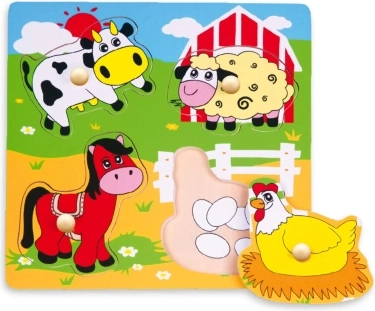 houten inlegpuzzel boerderijdieren