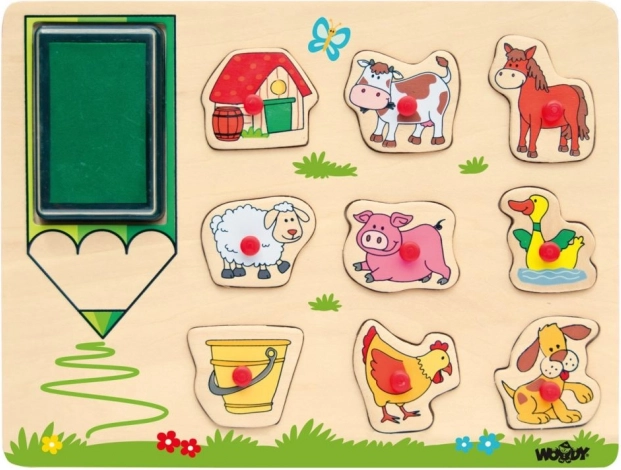 Stempels en puzzel 2-in-1 – boerderij