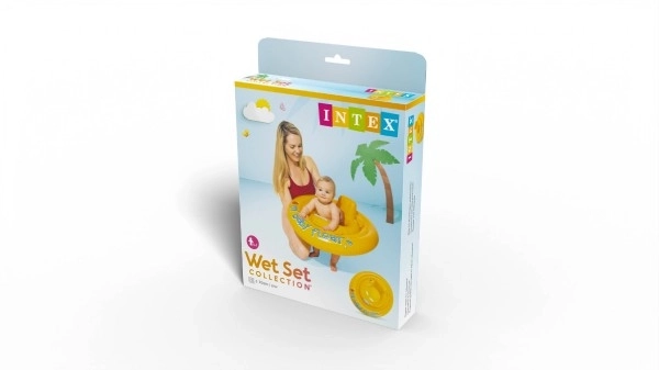 Opblaasbare baby zwemsitz met rugleuning INTEX