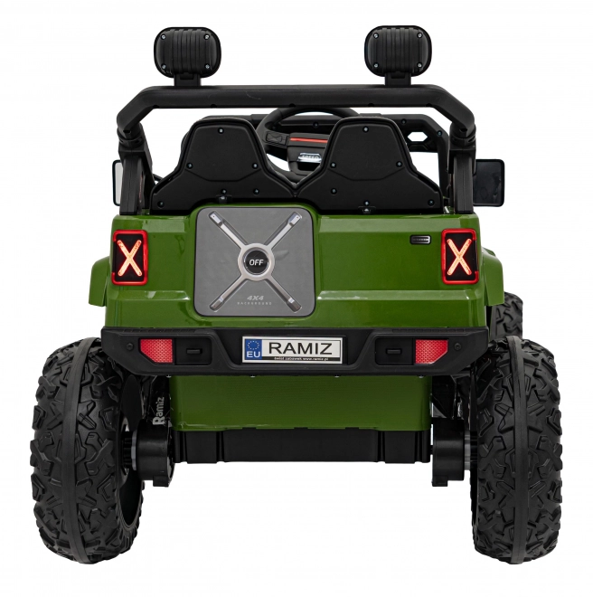 Groen terrein kinderwagen