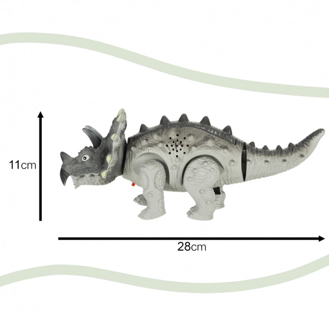 Batterij aangedreven Dinosaurus Triceratops interactieve speelgoed loopt licht brult