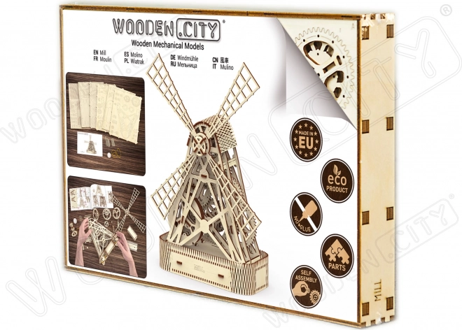 WOODEN CITY 3D puzzel Molen 222 delen