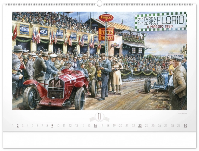 NOTIQUE Muurkalender Oldtimers – Václav Zapadlík 2025, 64 x 42 cm