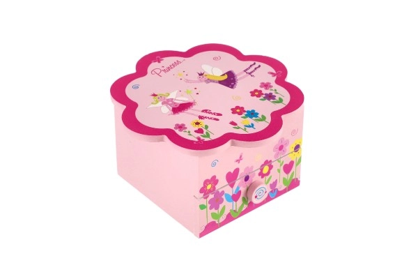 Roze bloemenontwerp met prinsesjes