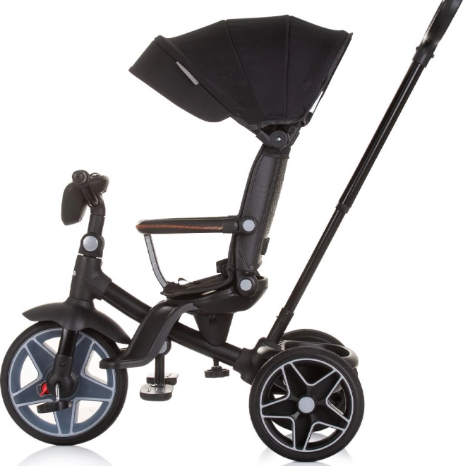Chipolino driewieler met kap en muziekbox Derby 2-in-1 Obsidian