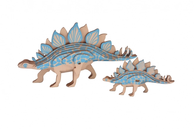 Houten 3D puzzel Stegosaurus 2v1
